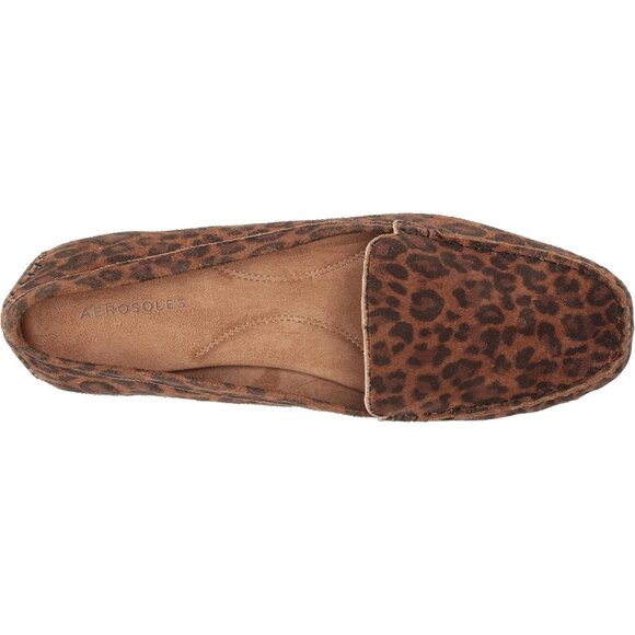 Aerosoles Women Multi Leopard  Closed Rounded Toe Over Drive Flats Loafer Shoes - Picture 5 of 8